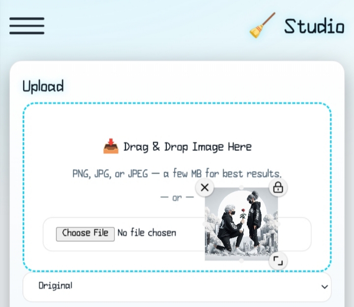 Step 1: Upload image